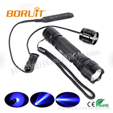 2017 Hot Sale Rechargeable Boruit 501B Blue Hunting Flashlight